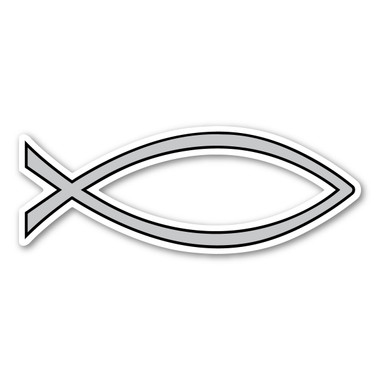 The Jesus fish (known as the ichthys or ichthus for the Greek) is symbolic due to the two intersecting arcs.  It was a used as a secret Christian symbol by early Christians.