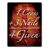 1 Cross + 3 Nails =  4Given Magnet
