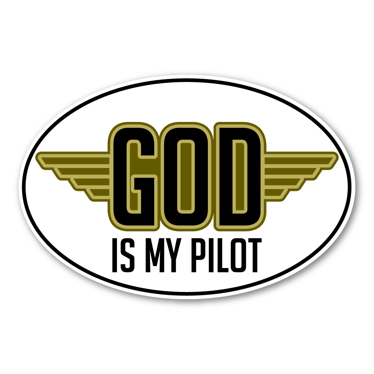 Smart Blonde Targa In Metallo 'God Is My Pilot' – Fori Preforati, Resistente, Colori Nitidi - 2