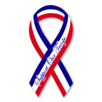 Support Our Troops Red, White, And Blue Ribbon Magnet