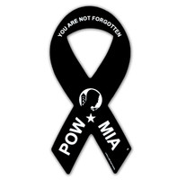POW MIA YOU ARE NOT FORGOTTEN Ribbon Magnet 3.75" x 8" Our Cause Was Just 