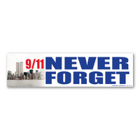 Thia 9/11 Never Forget Bumper Strip Magnet