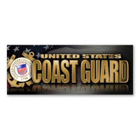 Coast Guard Chrome Bumper Strip Magnet