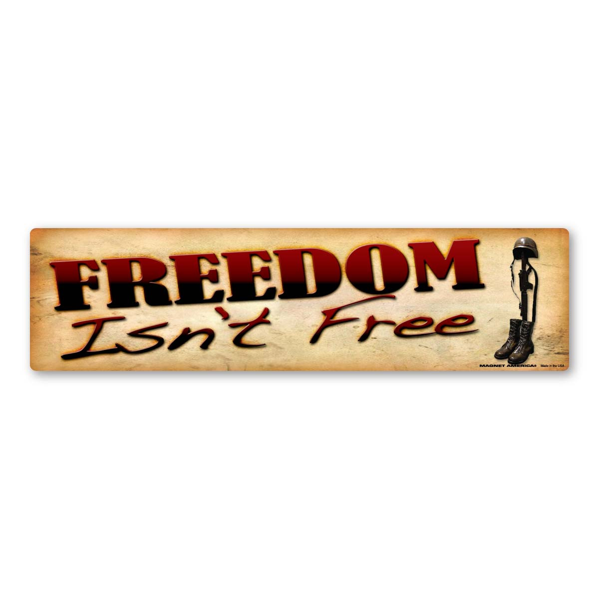 LOT OF 72 FREEDOM ISNT FREE RIBBON MAGNET 8"  CAR AUTO REFRIGERATOR KITCHEN 
