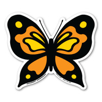 Orange Butterfly Magnet