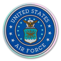 Air Force Holographic Circle Sticker