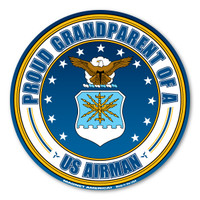 Proud Grandparent Of A US Airman Circle Magnet
