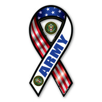 Army Red, White, & Blue 2-in-1 Ribbon Magnet