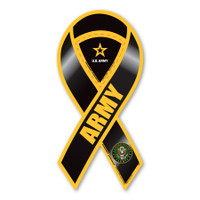 Army Black 2-in-1 Ribbon  Magnet