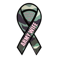 Army Wife Green Camo 2-in-1 Ribbon Magnet