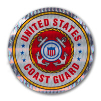 Coast Guard Holographic Circle Sticker