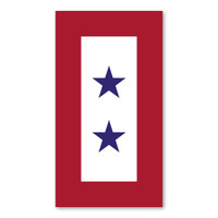 This design was originated by the Department of Defense for display of family members serving and popularized by the Blue Star Mothers of America.