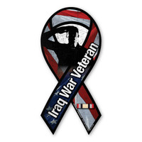 Iraq War Veteran Salute Ribbon  Magnet