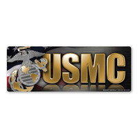 USMC Chrome Bumper Strip Magnet