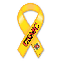 USMC Yellow/Red Ribbon Magnet