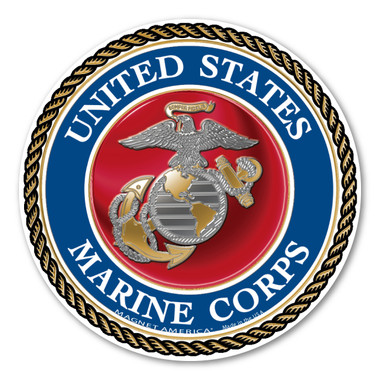 In 1775, the Marine Corps was formed as the Continental Marines. They were specifically established to serve as an infantry branch that was able to engage in combat both on land and at sea during the American Revolutionary War. Today, members of the Marine Corps work closely with the Navy as well as the Army and the Air Force, gaining nicknames such as "America's third Air Force" and "America's second land Army." This Mini Circle Magnet can be used by former and current Marines to show pride in their branch. It can also be used by others to show support for the USMC.