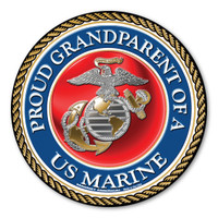 Proud Grandparent of a Marine Circle Magnet