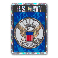The U. S. Navy was founded in 1775 as the Continental Navy during the Revolutionary War. Today, the men and women of the Navy continue to serve our country and protect our freedom. This Holographic Rectangle Decal is a great way for current Navy members and those who have served in the past to show pride for their branch. It is also a great way for others to show their support.