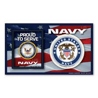 The U. S. Navy was founded in 1775 as the Continental Navy during the Revolutionary War. Today, the men and women of the Navy continue to serve our country and protect our freedom. This 3-in-1 Picture Frame Magnet is a great way for family and friends to display photos of the Sailor in their life. It also comes with two additional support magnets for both those who have or are currently serving in the Navy or for family and friends to show their pride and support for this branch.
