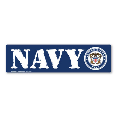 The U. S. Navy was founded in 1775 as the Continental Navy during the Revolutionary War. Today, the men and women of the Navy continue to serve our country and protect our freedom. This Bumper Strip Magnet is a great for both people currently serving in the Navy or those who have served in the past to display pride for their branch. It can also be used by others to show support for the Navy.