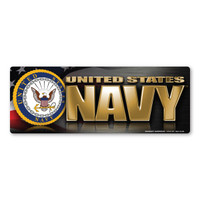 Navy Chrome Bumper Strip Magnet