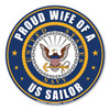 The U. S. Navy was founded in 1775 as the Continental Navy during the Revolutionary War. Today, the men and women of the Navy continue to serve our country and protect our freedom. This 5" Circle Magnet is a great way for Navy Wives to show their pride and support for their husbands' service to our country.