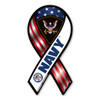 The U. S. Navy was founded in 1775 as the Continental Navy during the Revolutionary War. Today, the men and women of the Navy continue to serve our country and protect our freedom. This Mini Ribbon Magnet is a great way for both people currently serving in the Navy or those who have served in the past to display pride for their branch.