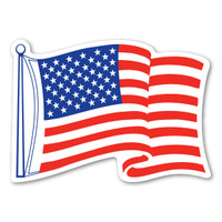 The United States Flag was first created in 1777, bearing 13 stars to represent the 13 colonies. The number of stars in the flag has changed many times as states were added between 1777 and 1960, when the flag came to be as it is today. This American Flag Waving Mini Magnet is a great way to show that you are proud to be an American!