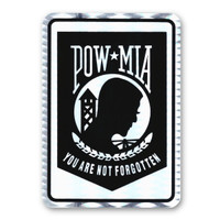 POW*MIA Holographic Rectangle Sticker