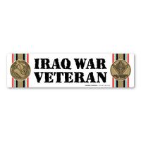 Iraq War Veteran Bumper Strip Magnet