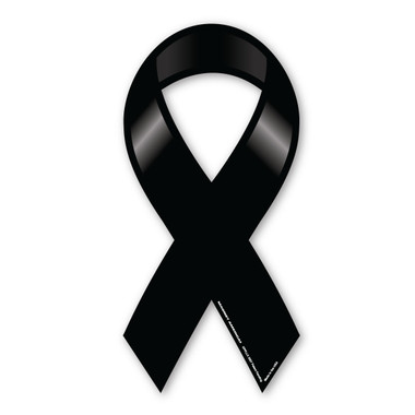 The Black Remembrance Ribbon Magnet is a symbol of mourning.  Displaying our Black Remembrance Ribbon Magnet is a way of remembering POW/MIA, used as a political statement, or mourning national and/or universal tragedy.
