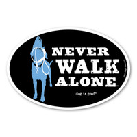 Never Walk Alone Oval Magnet