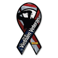 Vietnam War Veteran Salute Mini Ribbon Magnet