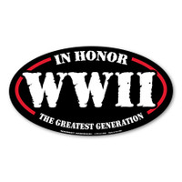 World War II In Honor Oval Magnet