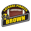 Personalized custom football magnet!