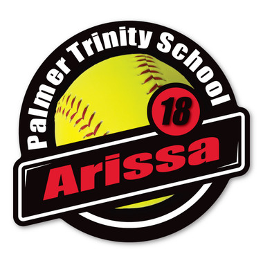 Personalized custom softball magnet!