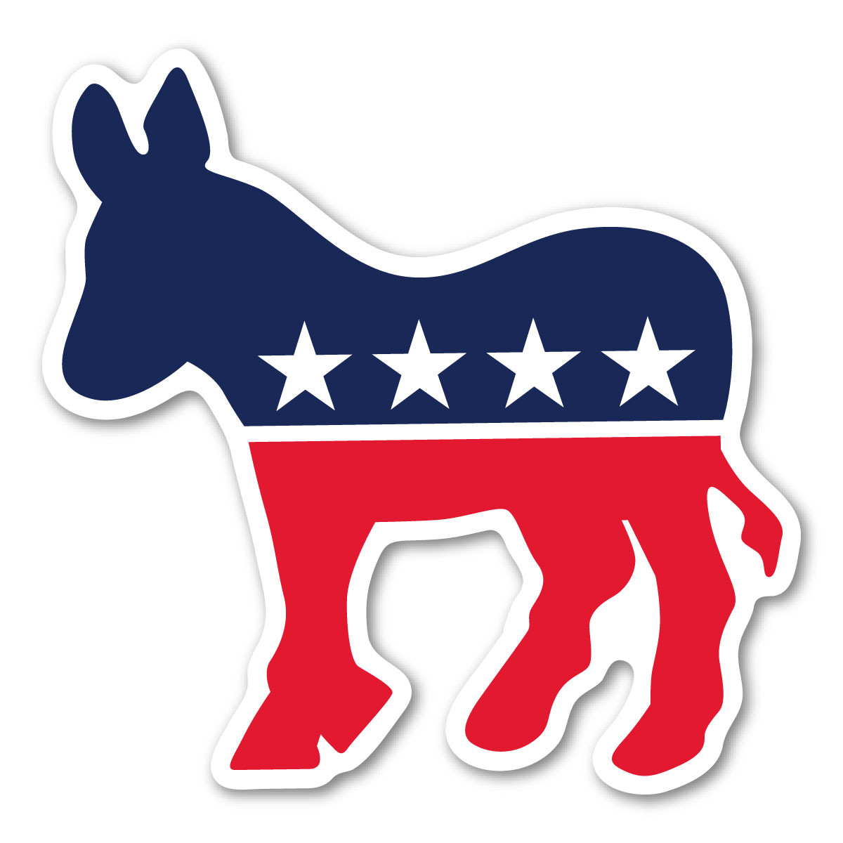 Proud To Be... {a Democrat} Funny Political Play On DNC Donkey Sticker