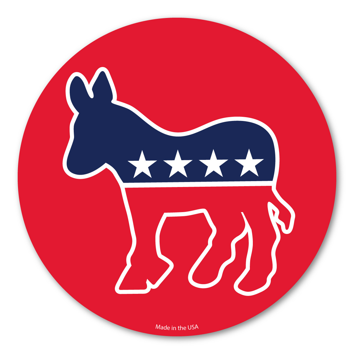 Democrat Donkey Version 2 Circle Magnet | Magnet America