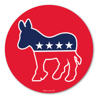 Democrat Donkey Circle Magnet
