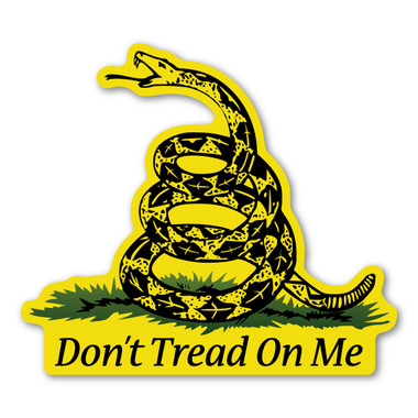Christopher Gadsden, an American general and statesman, designed the flag in 1775 during the American Revolution. The yellow background represents the battlefield which has a rattlesnake coiled up and ready to strike with the meaning of being in constant preparedness of defending and protecting the United States at all cost. The Army has used this symbol for over 236 years.  Our Don't Tread on Me magnet is a great way to show your pride of the United States and its protection.