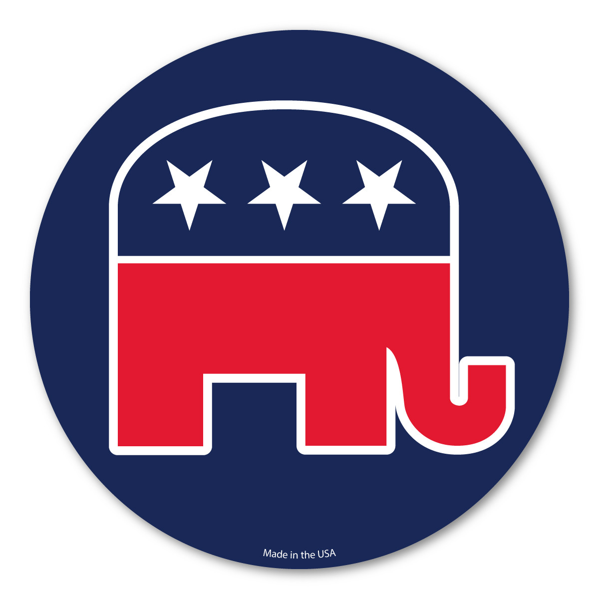 Republican Elephant Circle Magnet | Magnet America
