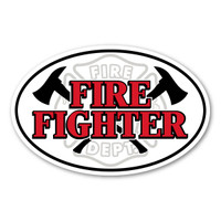 Firefighters, commonly known as a firemen, are not only trained in fire and rescue but first-aid, preservation of self and property, and prevention. Our Firefighter oval decal has the maltese symbol along with pick-axes. Displaying this Firefighter decal is a great way to show your pride and dedication to saving lives.