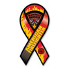 Firefighters are hard workers, dedicating themselves to be able to do their job effectively by saving lives.  Bravery, loyalty and honor describes firefighters. Our American Firefighter ribbon magnet is a great way to show your support for the brave men and women who risk their lives everyday. This fantastic design has the maltese design on the bottom of the ribbon.  The inset magnet is for those who are proud of a loved one who is a firefighter. Also, these ribbons make a great fundraiser for Firefighter support groups.