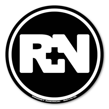 The nursing profession was brought to the forefront during the Civil War. It has grown steadily and is one of the most sought after healthcare professions. Nurses are dedicated and committed to their patients to provide optimal health and maintain their quality of life. Our RN black circle decal is perfect for registered nurses whatever field they may work in.