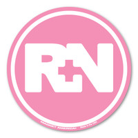 RN Pink Circle Magnet
