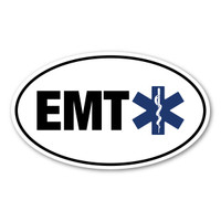EMTs became a part of the medical field in the 1970s. What a blessing it is to have these medical personnel to help our family and friends in a case of emergency before we are able to make it to the hospital! Many lives are saved! Our EMT (Emergency Medical Technician) oval magnet is a great way to show you are thankful for an EMT in your life!