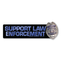 Support Law Enforcement With Badge Bumper Strip Magnet