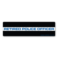 Retired Police Officer Bumper Strip Magnet