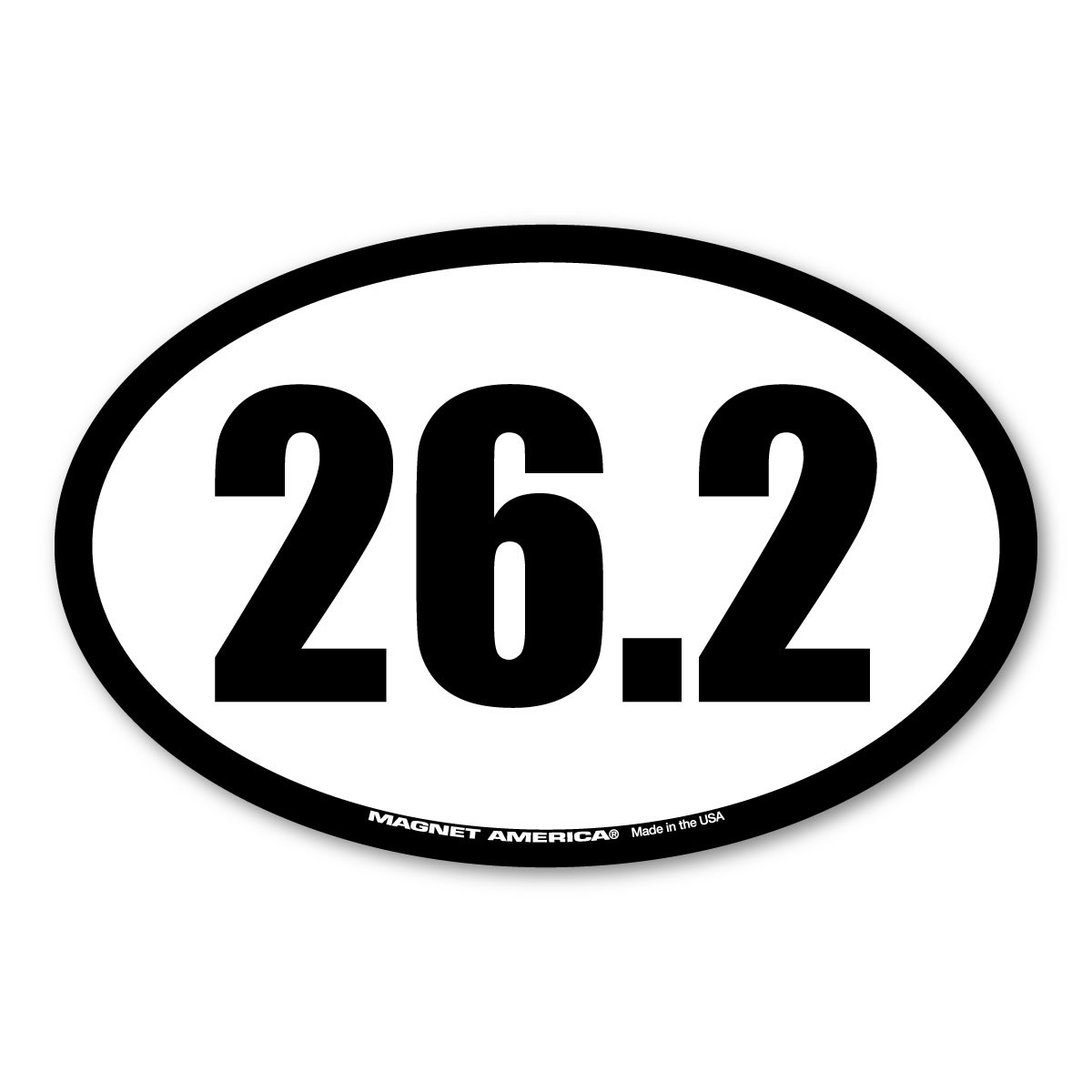 26.7 Oval Bumper Sticker or Helmet Sticker D446 Euro Oval Marathon 26.2 Race 