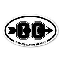 Cross Country Oval Sticker